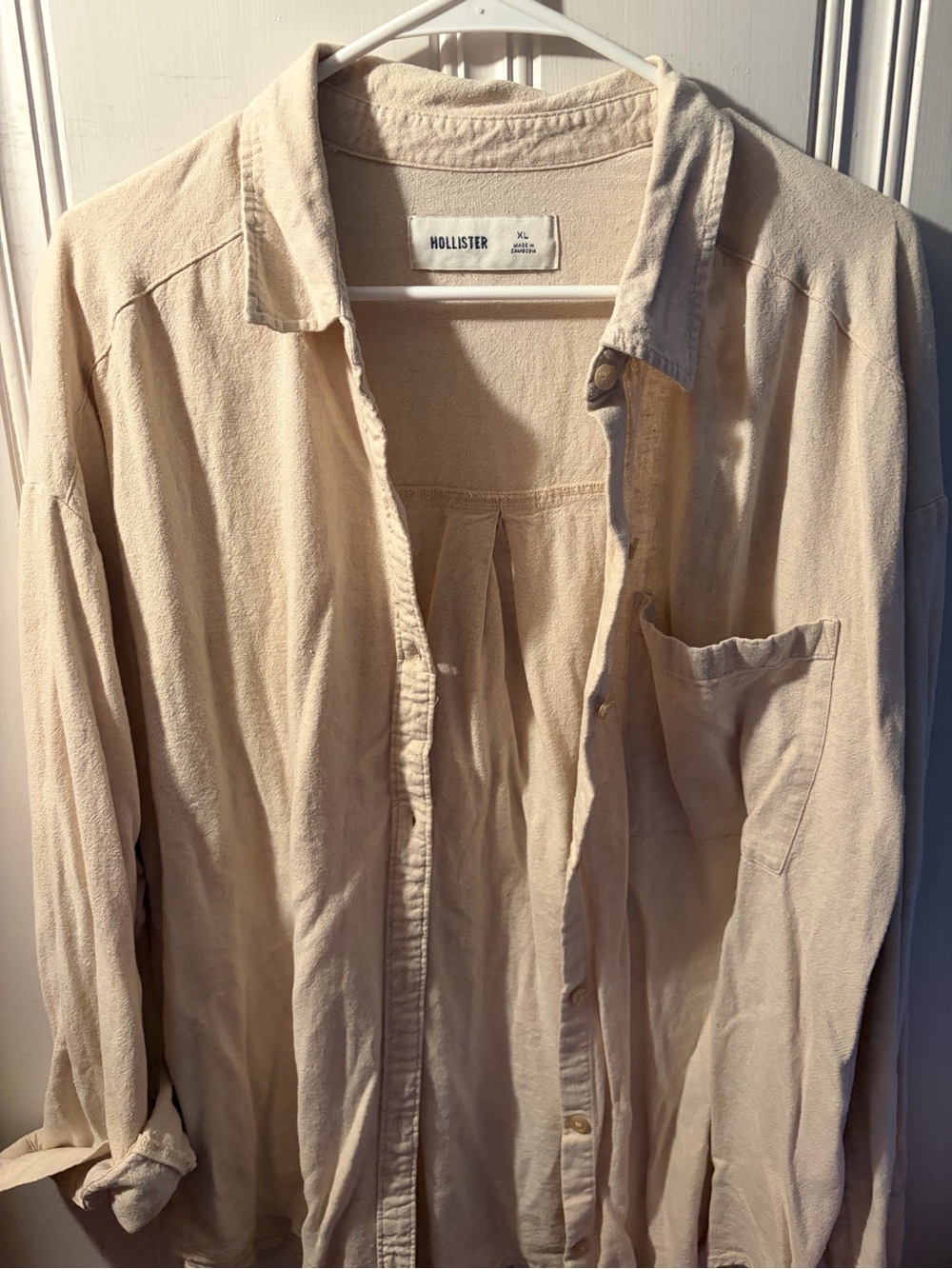 Hollister Sandstone Button-Front Shirt Jacket